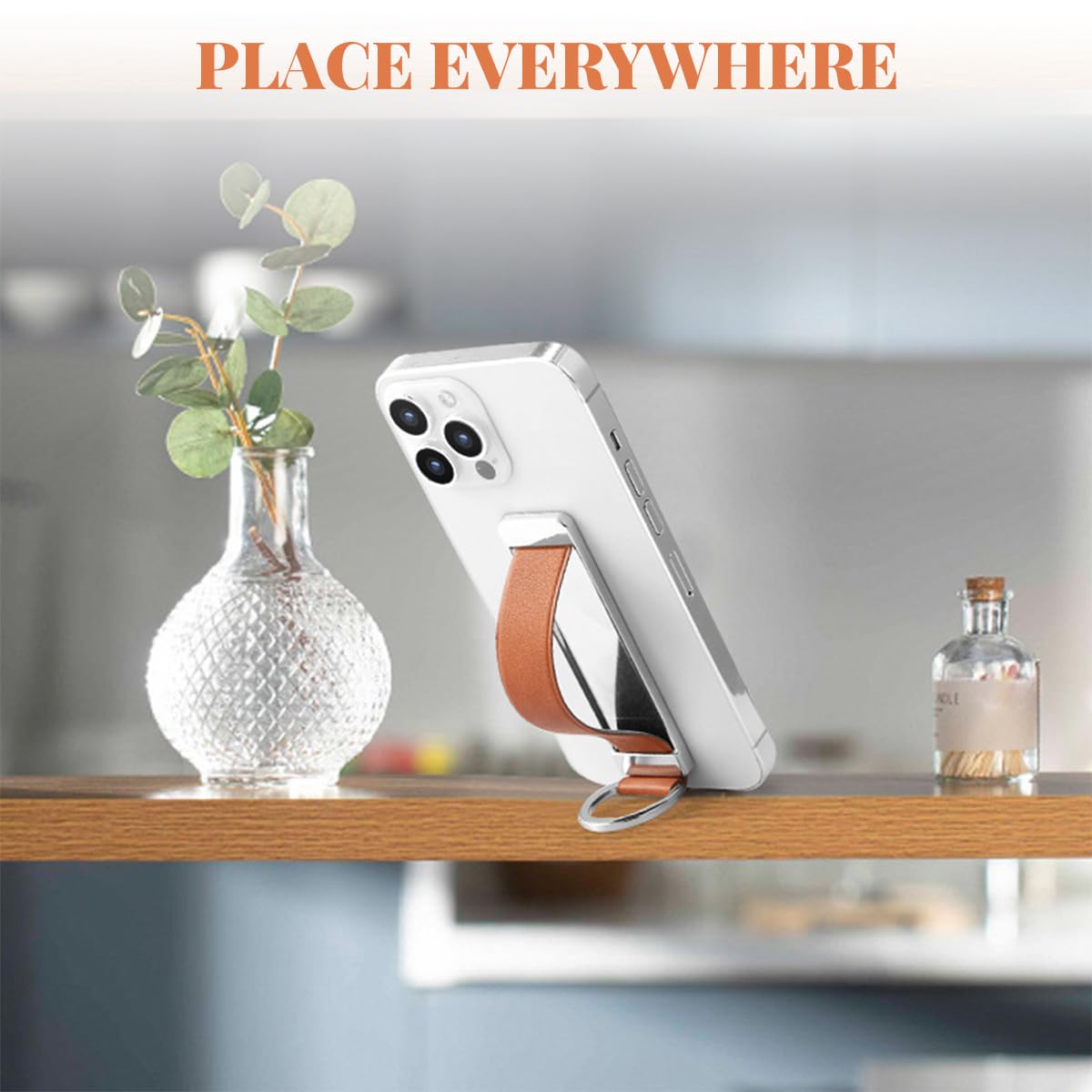 ZORBES Phone Holder for Hand, 2 in 1 Retractable PU Leather Mobile Finger Grip Holder Self-Adhesive Mobile Back Holder Grip for iPhone 11/12/13/14/15 Pro Max/Samsung and Most Smartphones ZORBES Phone Holder for Hand, 2 in 1 Retractable PU Leather Mobile Finger Grip Holder Self-Adhesive Mobile Back Holder Grip for iPhone 11/12/13/14/15 Pro Max/Samsung and Most Smartphones